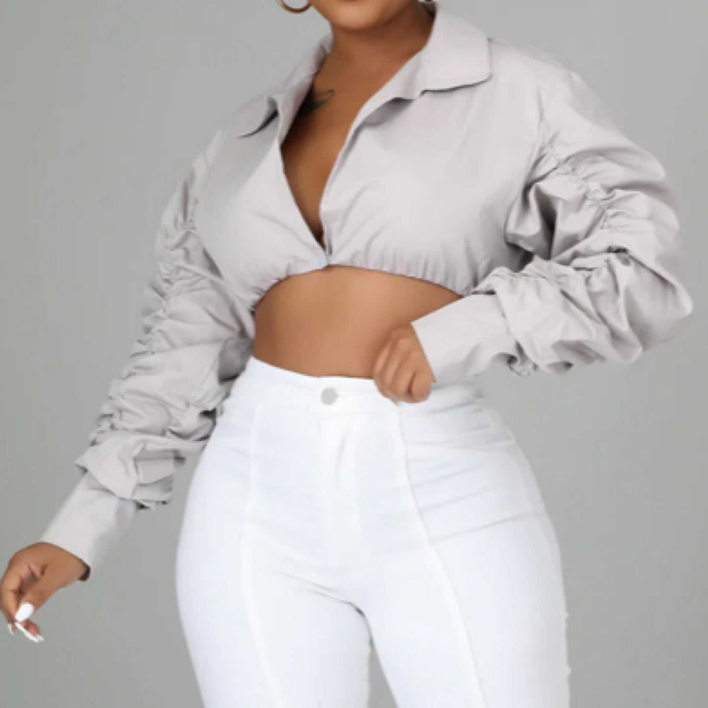 Powder Puff Top (khaki)