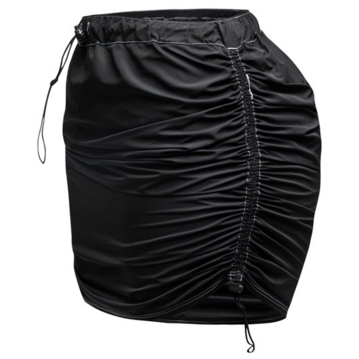 (A) Black Army Cargo Mini Skirt