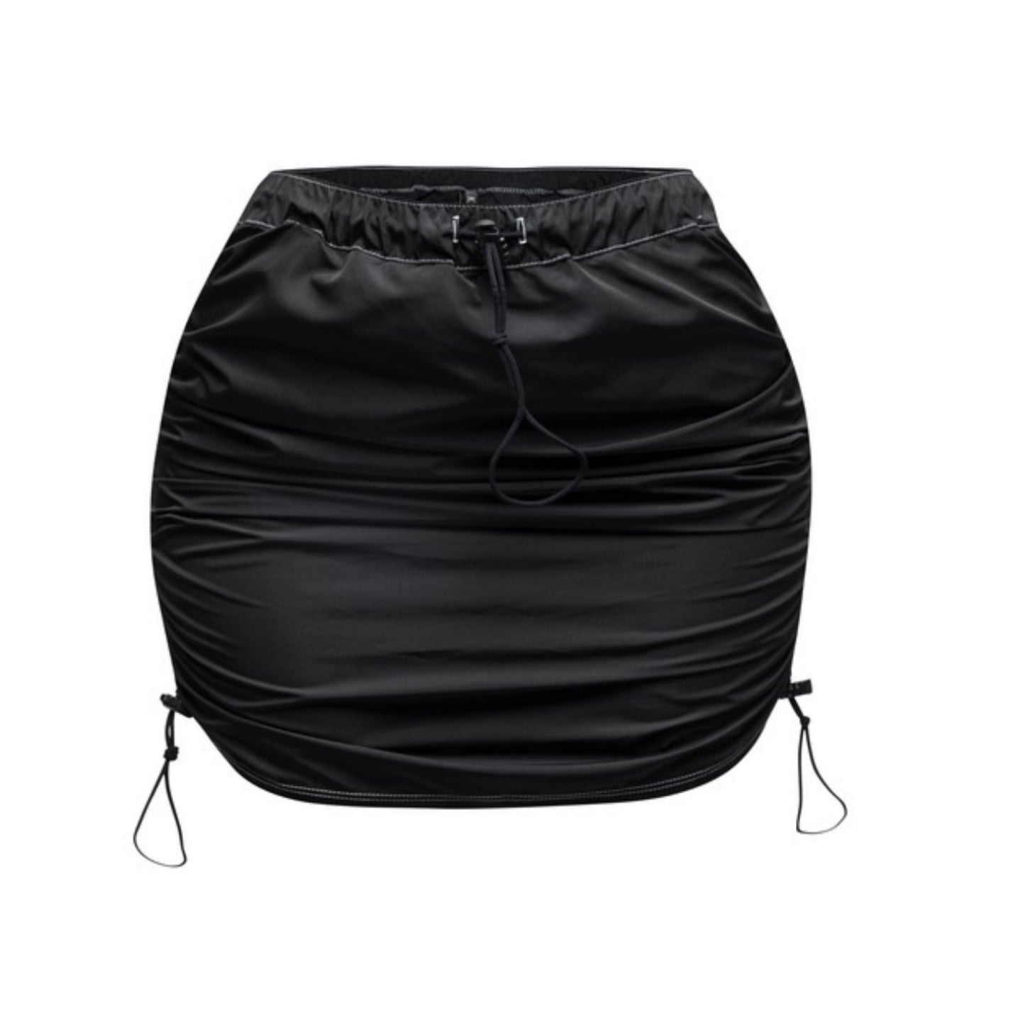 (A) Black Army Cargo Mini Skirt