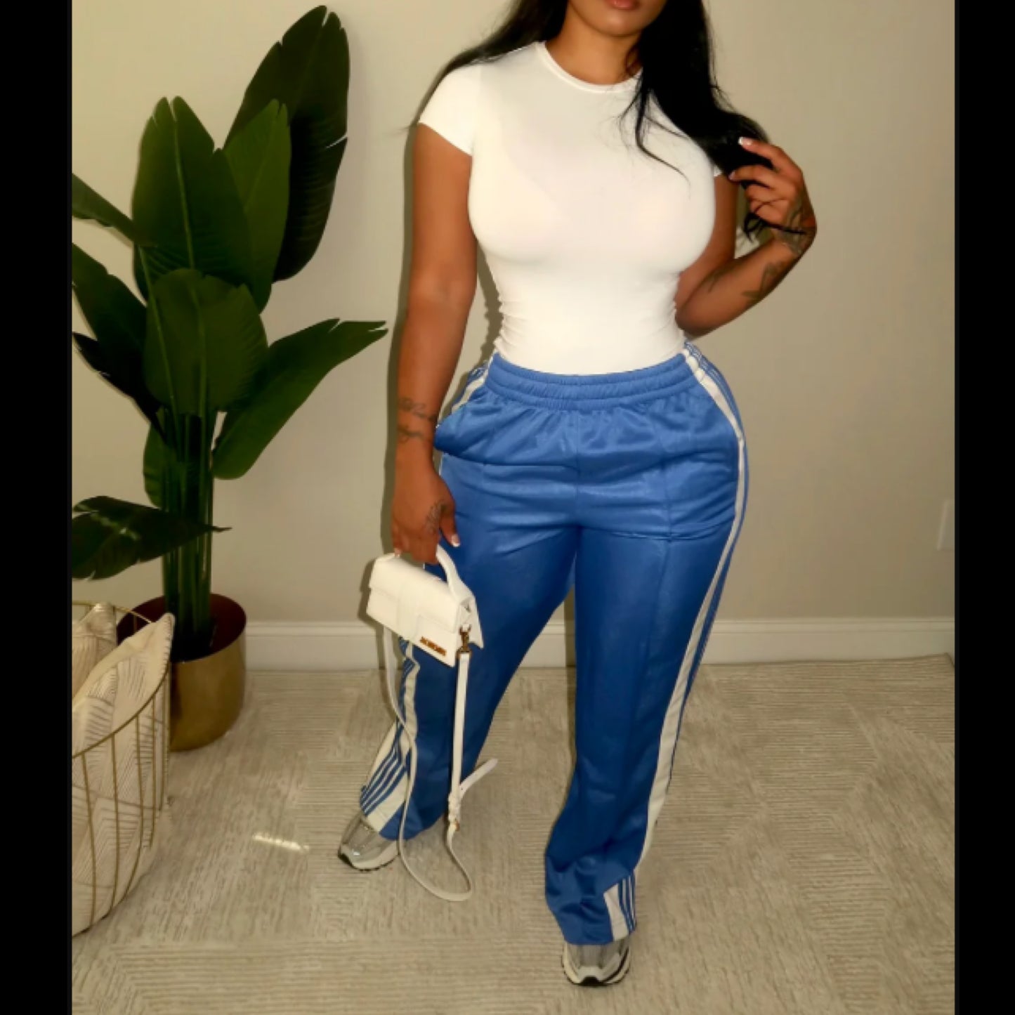 (A4) Track Pants Blue