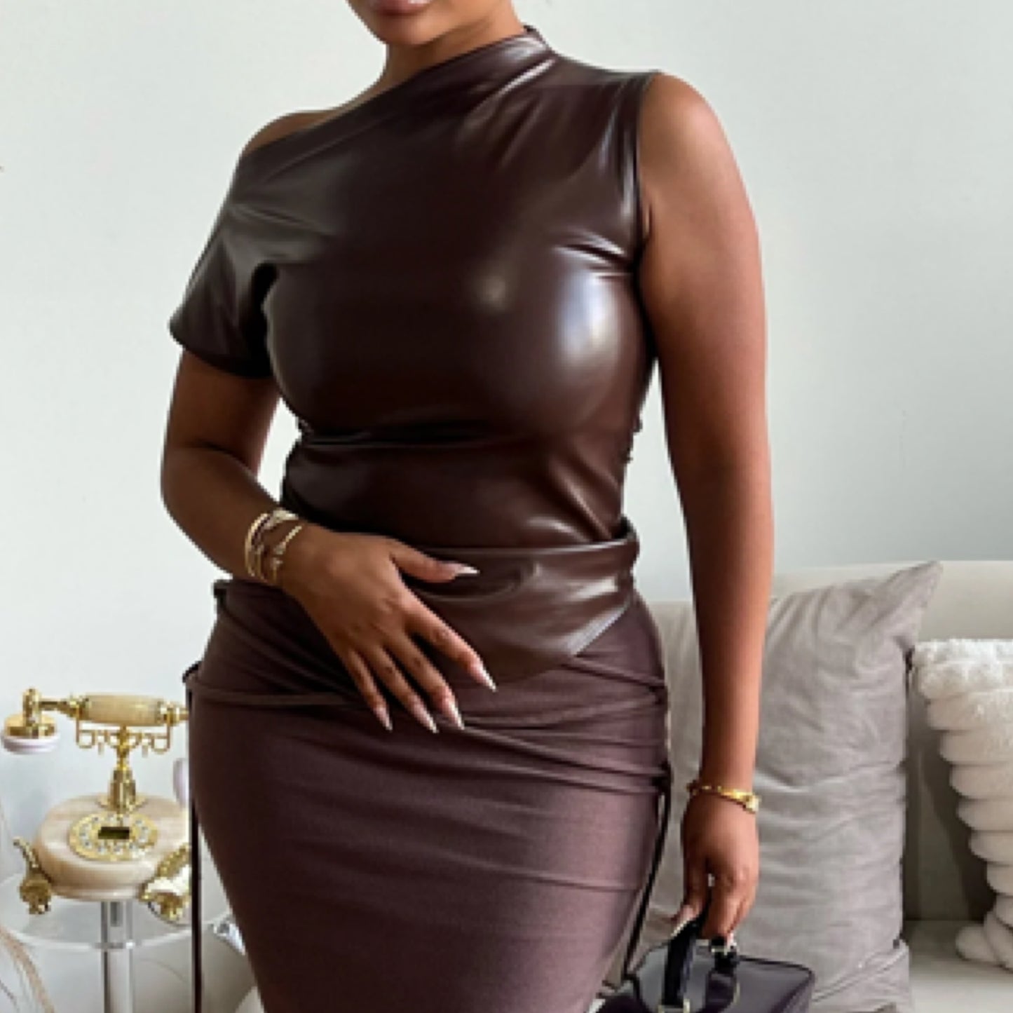 Tokyo Faux Leather Top