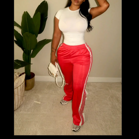 (A5) Track Pants Red