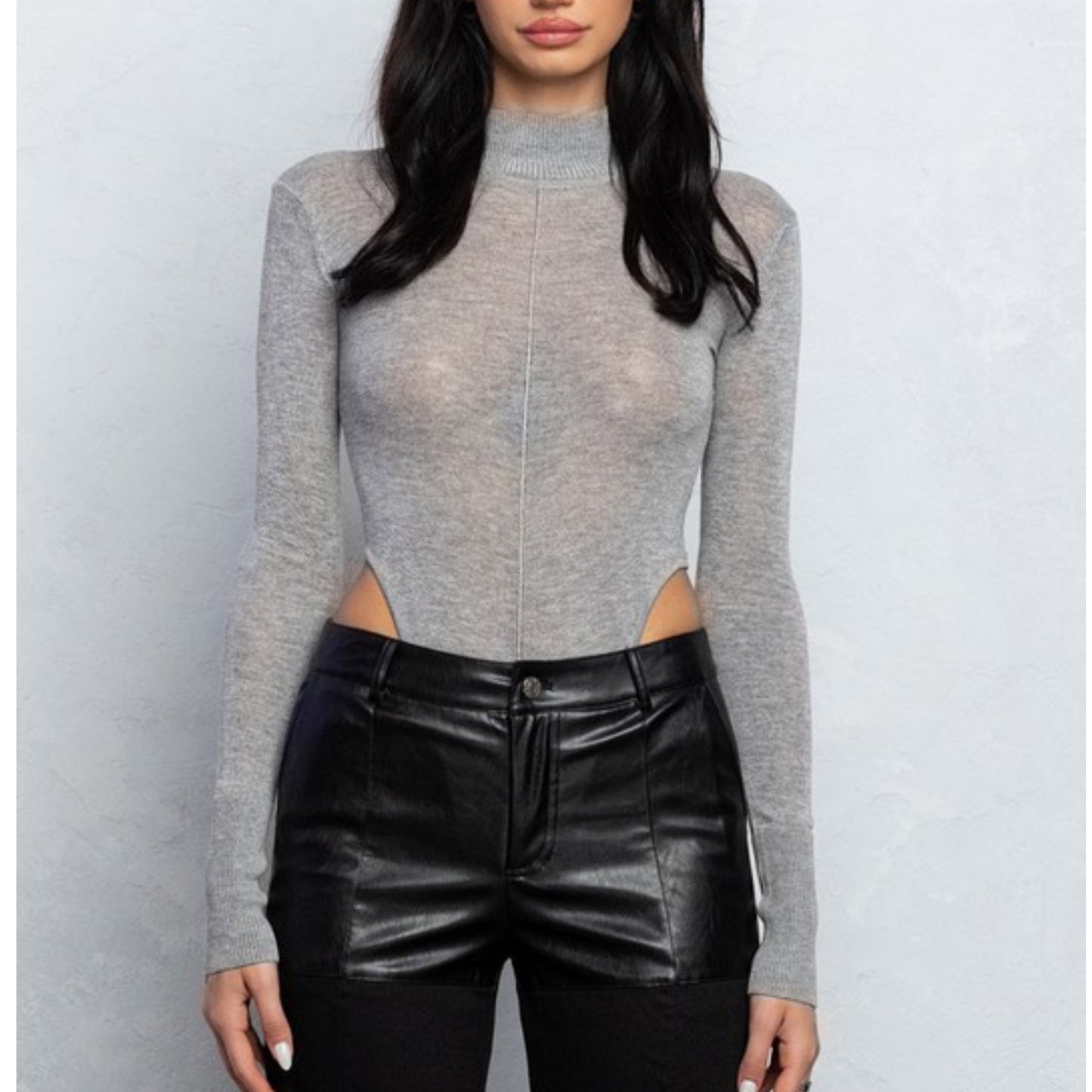 Cinch and Curves Bodysuit Grey