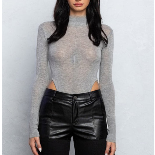 Cinch and Curves Bodysuit Grey